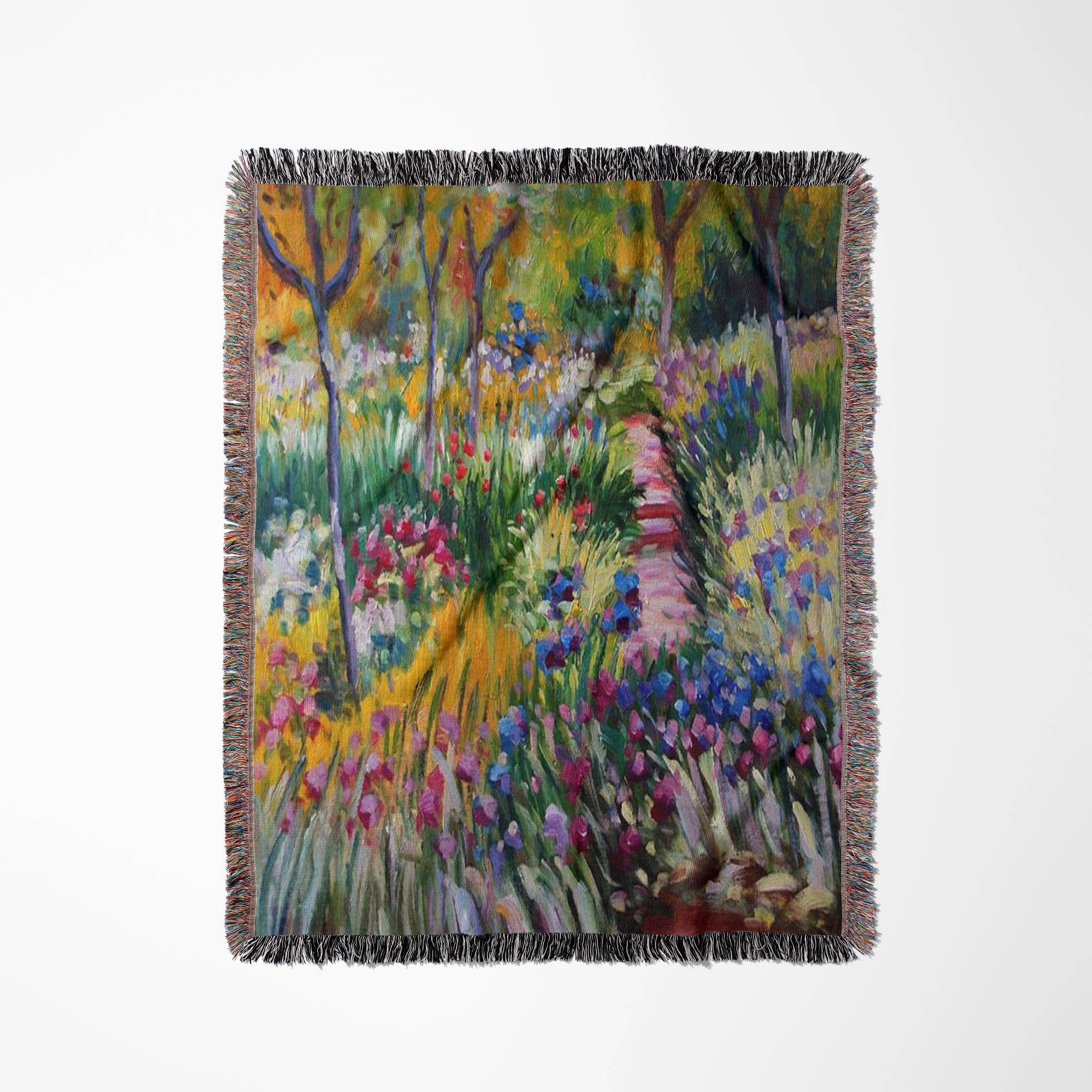 3dRose - Wholesale Throw Blanket - 3dRose, Print of Monet Painting Monet Garden, Blanket