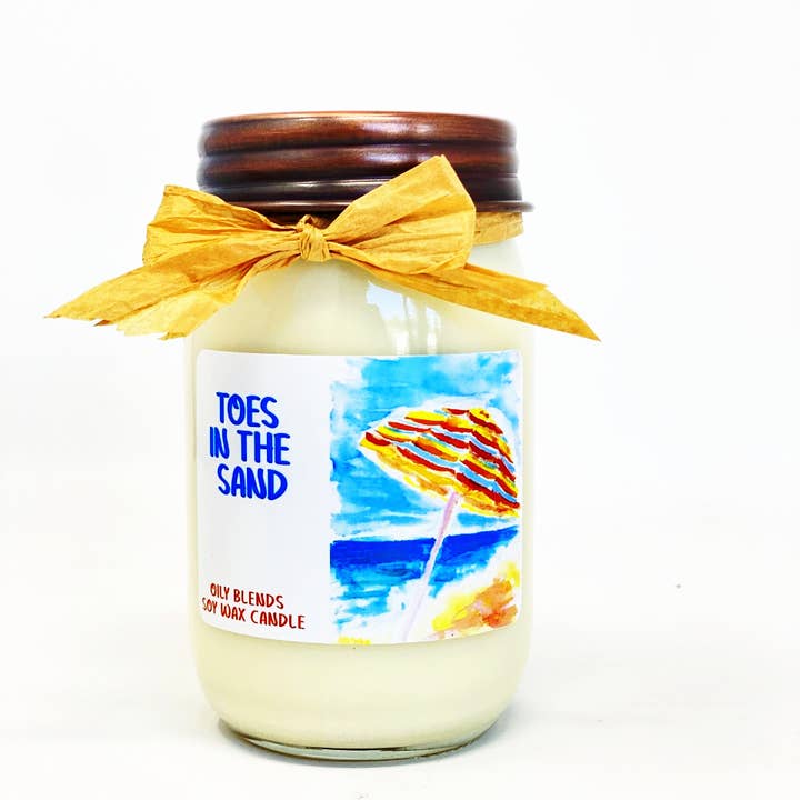 Oily Blends - Wholesale Jar/Filled Candle - Summer Jumbo Candles - 100 Hour Burn Time Soy Wax Candles