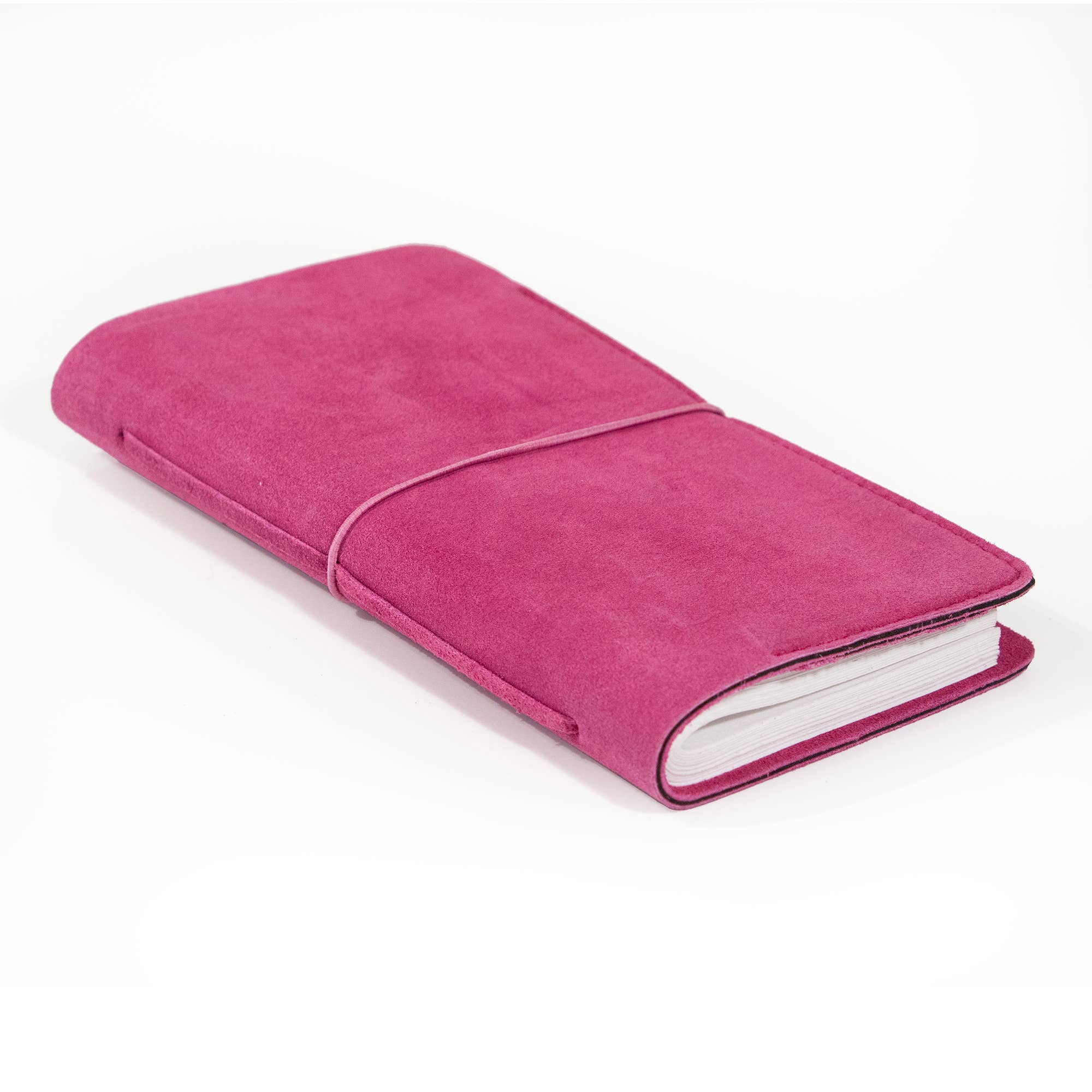 Andaluca - Wholesale Journal/Diary - Fuchsia Suede Journal W/ Organic Cotton Paper:  Small3