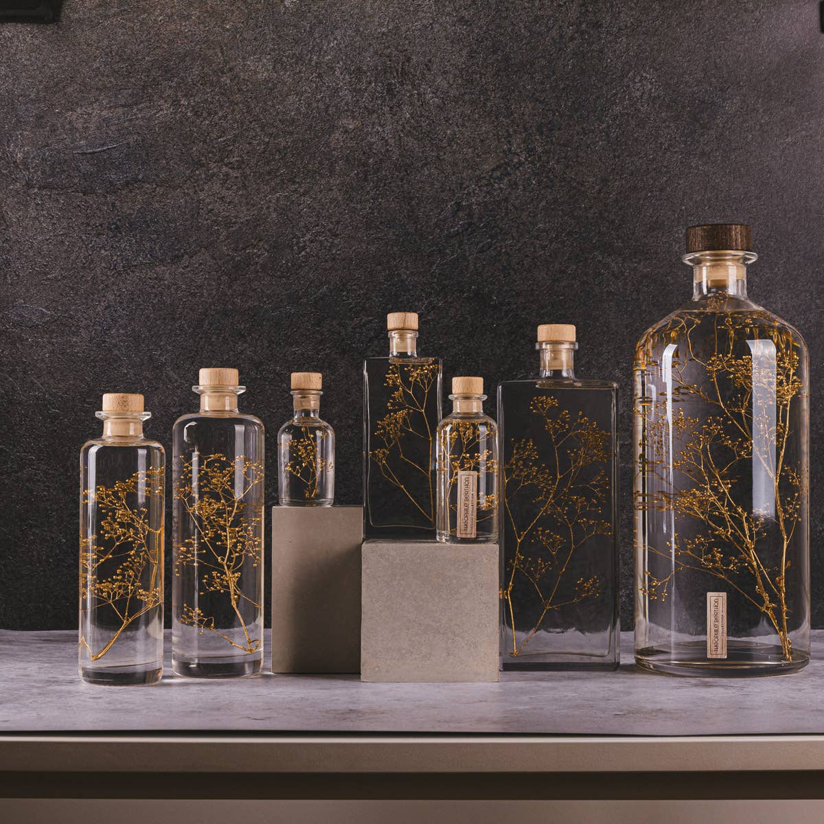 Theophile Berthon – Großhandel Pflanzen – Das Herbarium Schleierkraut Gold - XL-Glas - eingetauchte Pflanze8