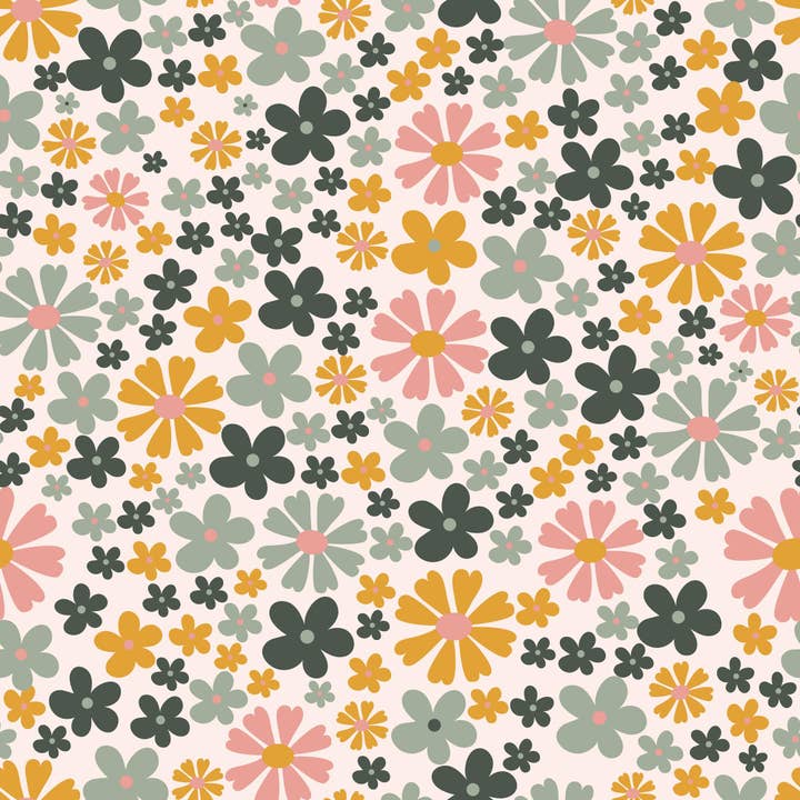 FabricSmiths - Wholesale Tapestry/Textile - Boho Wildflowers 3 - Man Made Fabric By The Yard1