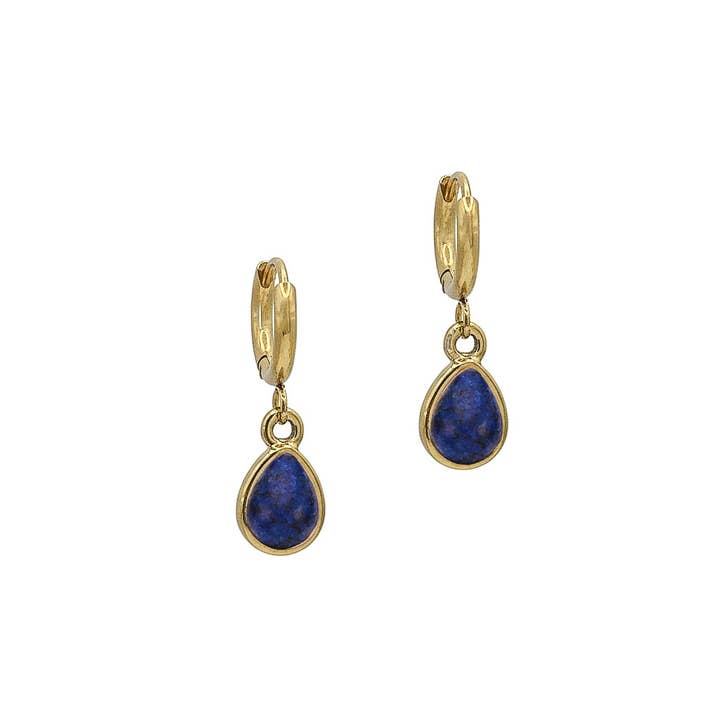 LOUIZ - Wholesale - Earrings with Lapis Lazuli pendant
