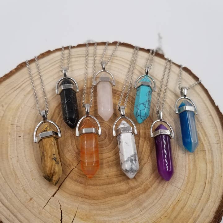 CHAKRA JEWELRY - Wholesale Pendant/Charm Necklace - Natural Healing Stone Pendant Necklace