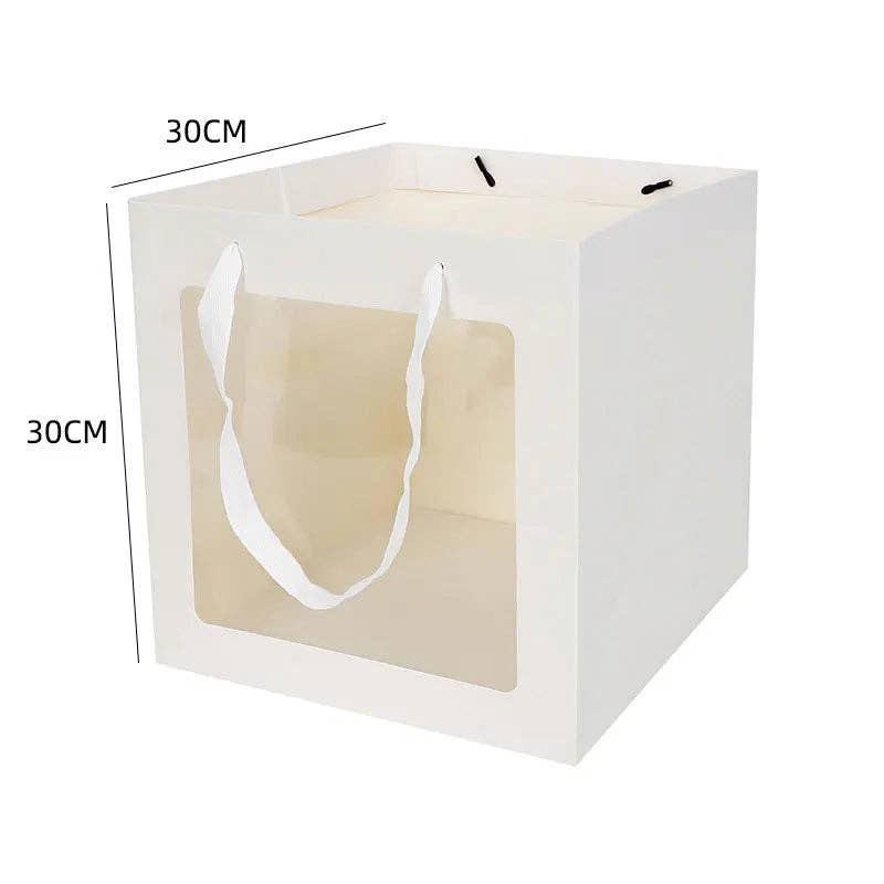 Elegant Design Supply - Wholesale Gift Bag - Cube Window Kraft Flower/Gift Bag3