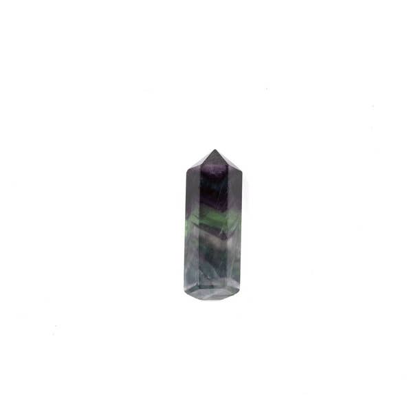 Cherry Tree Beads – wholesale Spiritual stone/crystal – Rainbow Fluorite Small Crystal Point Tower1