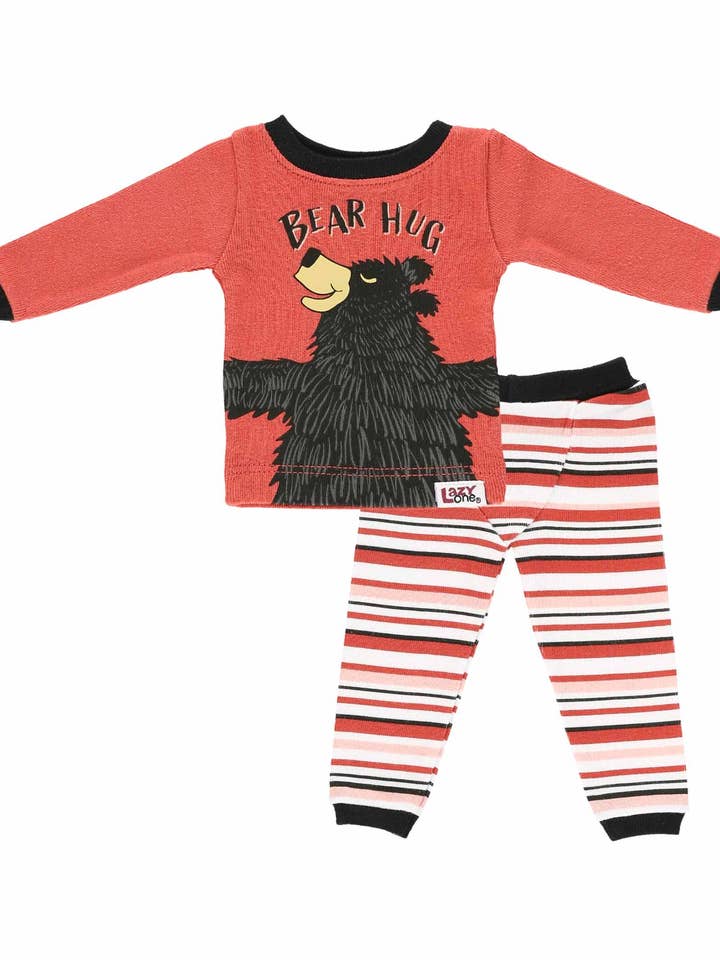 Bear Hug Pink Stripes Doll PJ for wholesale by Lazy One