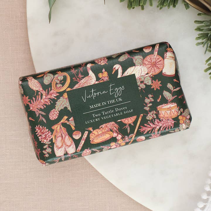 PRE-ORDER Two Turtle Doves Soap Bar - Winter Flowers for wholesale by Victoria Eggs
