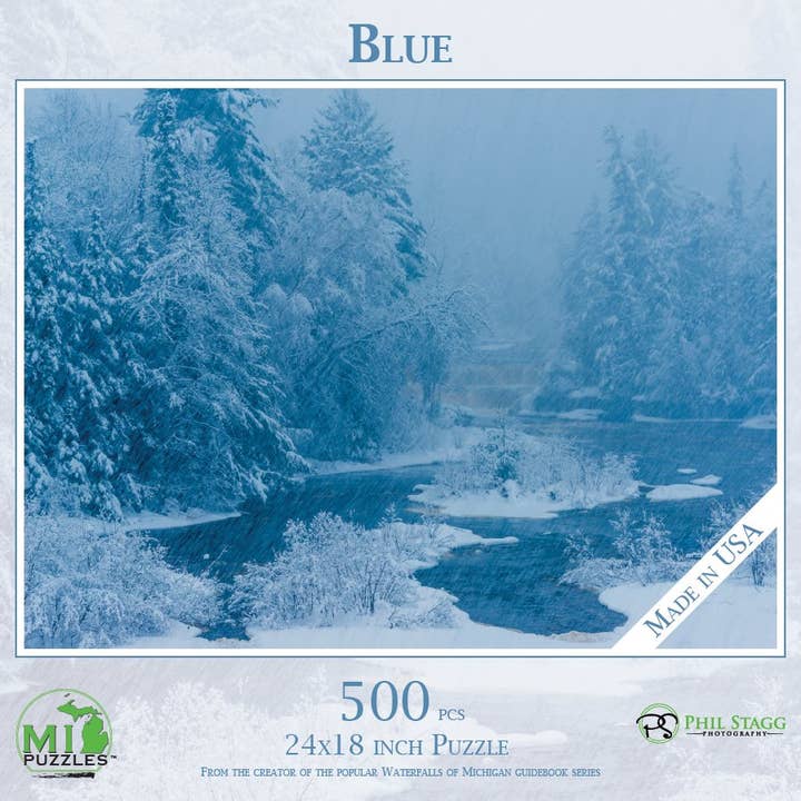Blue - 500 Piece Michigan Puzzle for wholesale by Phil Stagg Photography