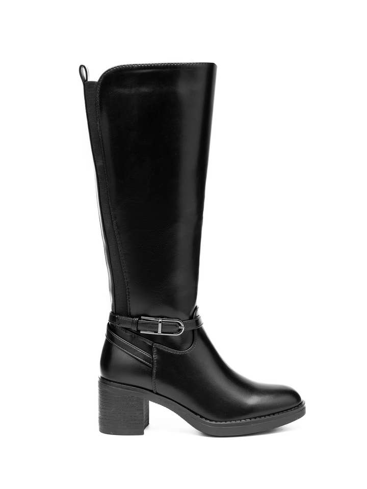 C'M PARIS - Wholesale Boots - Women's - Classic Riding Boot with Ankle Strap 30224