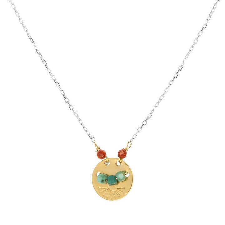 Collier Turquoise Sunset pour la vente par Laura J Designs