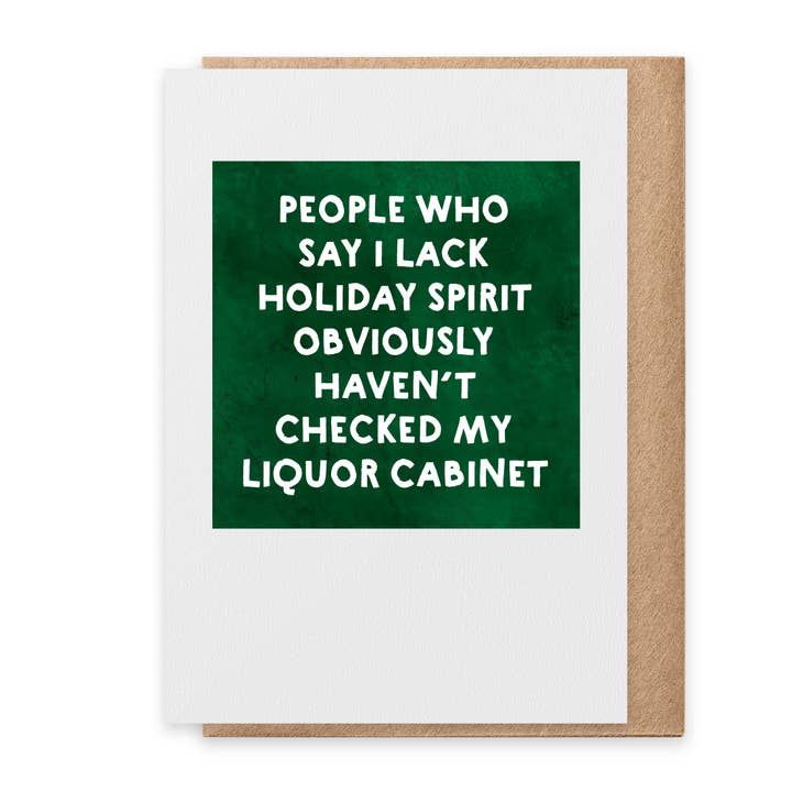 Liquor Cabinet - Grußkarte (Weihnachten) für den Großhandel von Paisley & Parsley