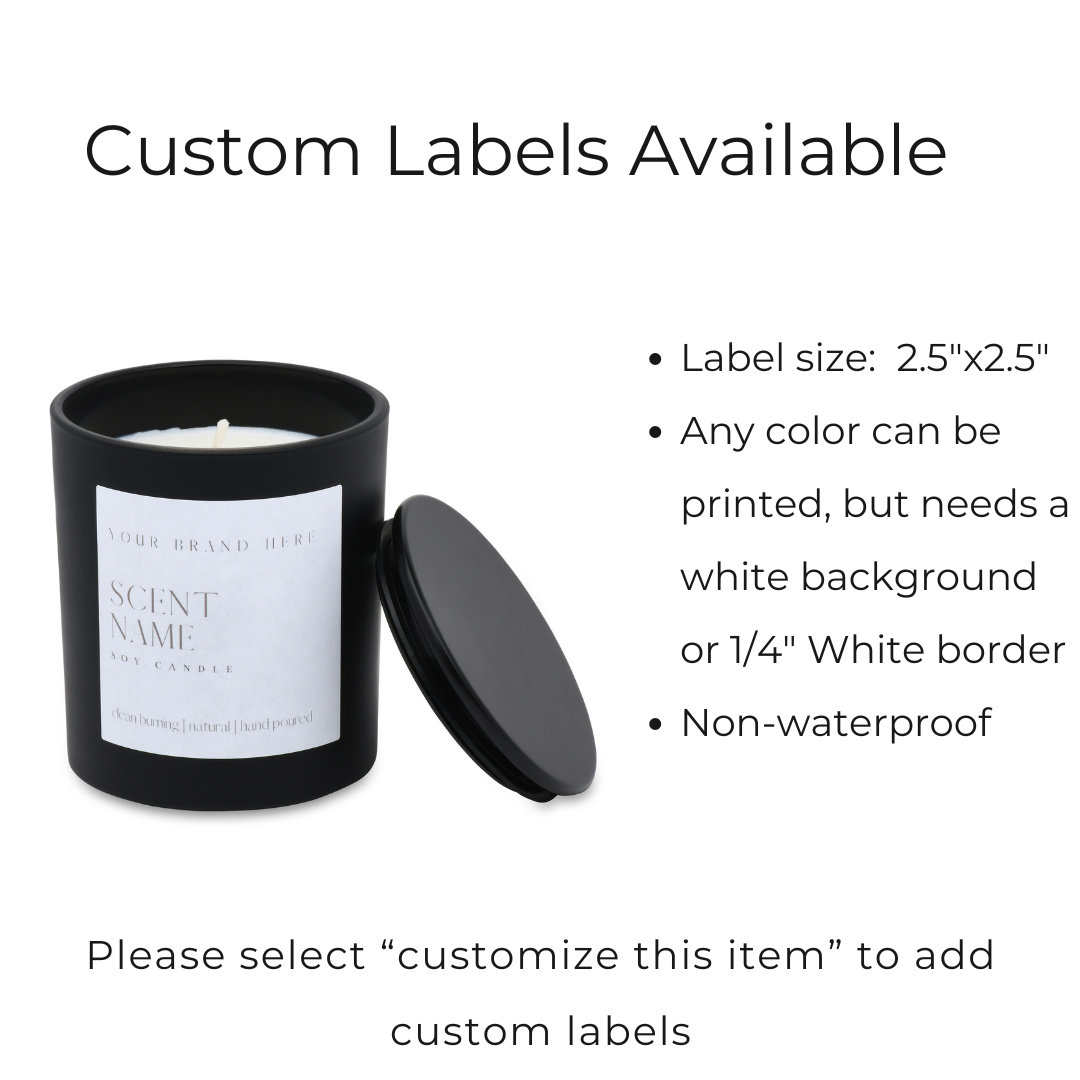 River Birch Candles - Wholesale Jar/Filled Candle - 10oz Unlabeled Black Matte  Jar Soy Candle Private Label1