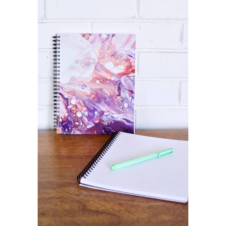 AbstractbyRabrams - Wholesale Notebook - Orange, Purple, Pink Softcover Blank Sketchbook - 7x9