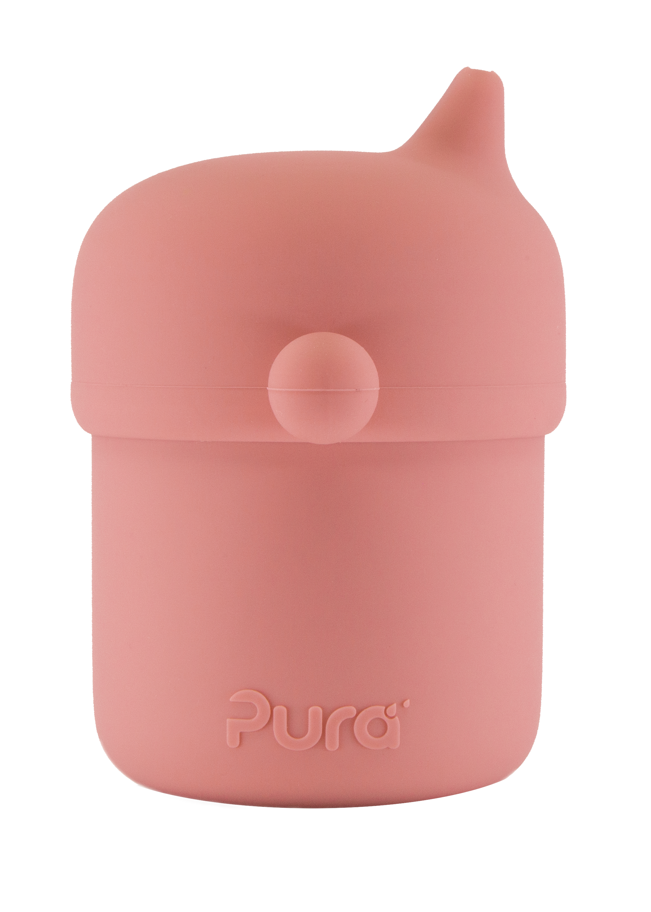 Pura Stainless Kiki Bottle - 5 oz, Natural Silver/Rose Pink