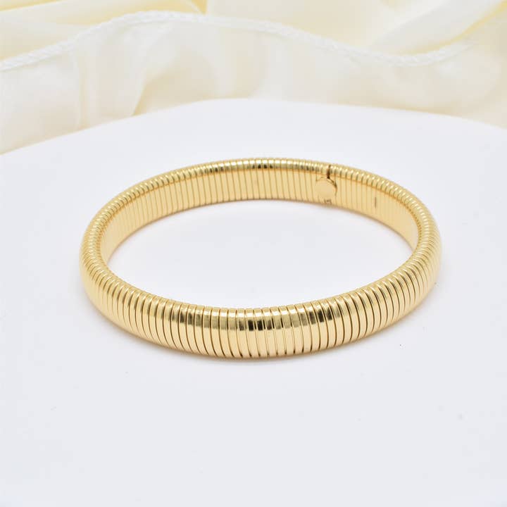 Zachte armband van roestvrij staal - BR110287 voor wholesale door Kapyco