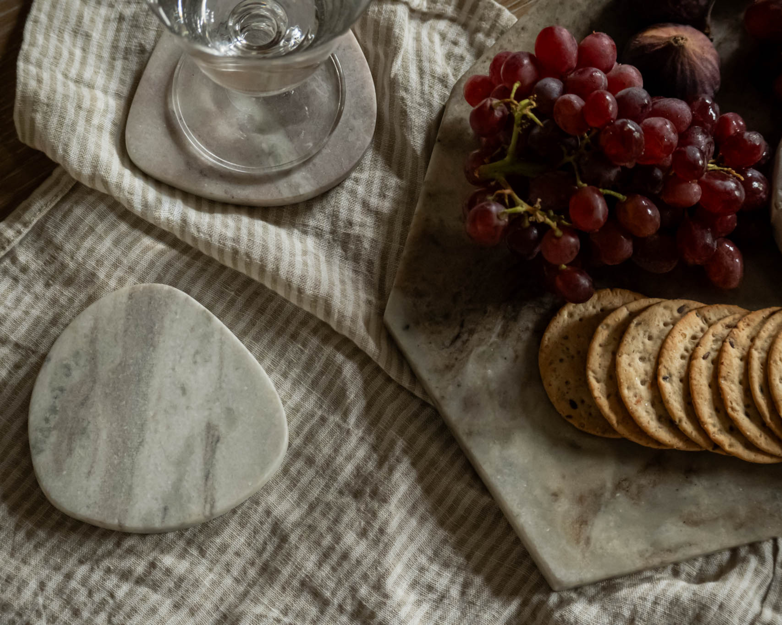 What a Host Home – wholesale Coasters – Amie Natural Polished Marble Coasters Irregular Shape5