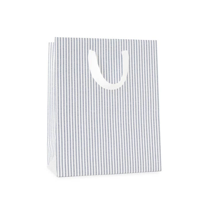 Blue Ticking Stripe Gift Bag for wholesale by Sugar Paper