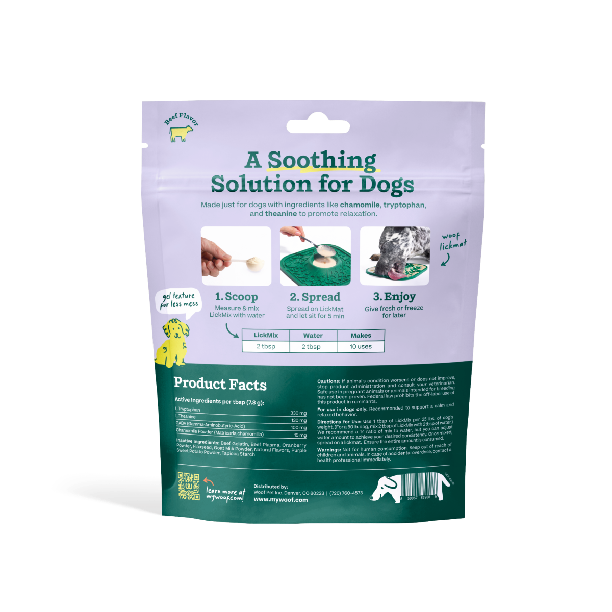 Woof - Wholesale Pet Toy - Dog - LickMat LickMix - Calming1