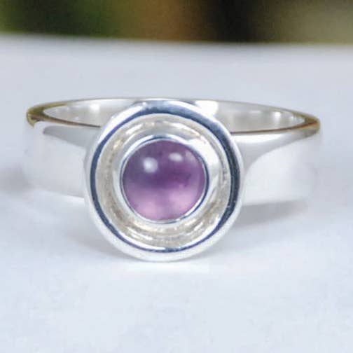 Eleganter Amethyst Silberring für den Großhandel von Ami jewel