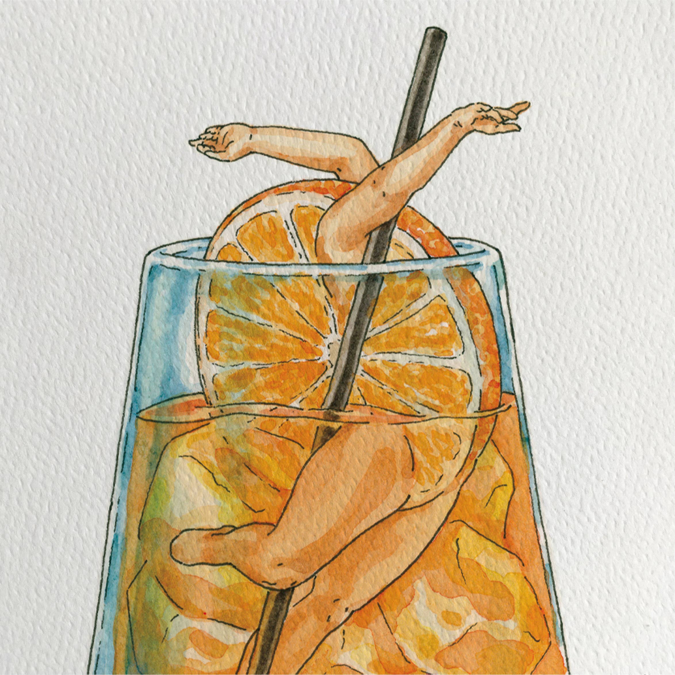 Maridad Studio - Wholesale Art Print - Aperol Spritz Cocktail Art Print1