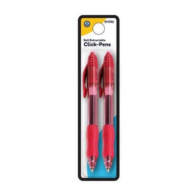 Ballpoint, Red Color Grip Pen (2Pack) for wholesale by enday