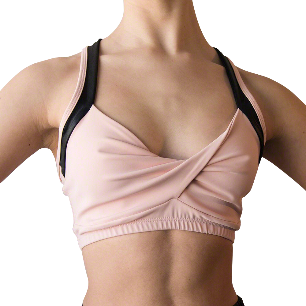 Ballet Rocks - Wholesale Sports bra – Women's - Edge Compression Sports Bra Top in Pink/Black Supplex Lycra4