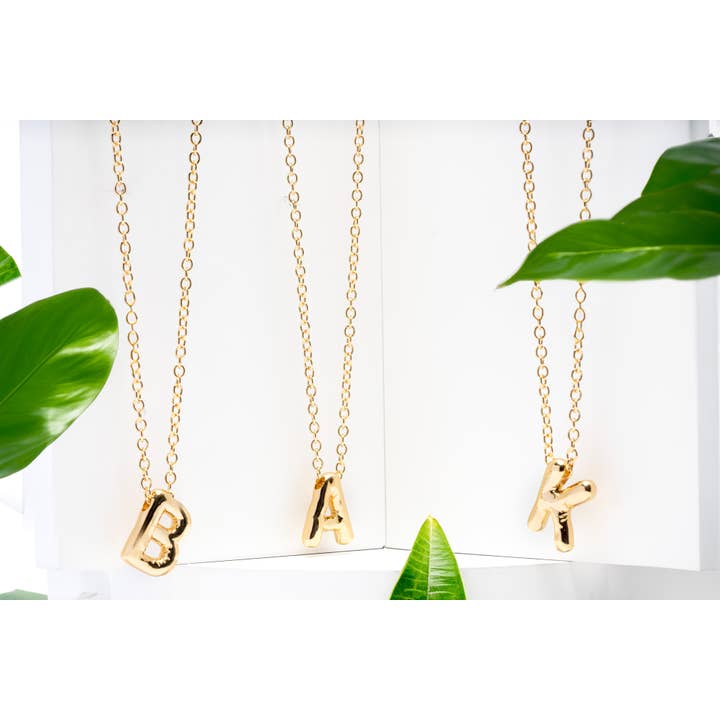 Cool and Interesting - Wholesale Pendant/Charm Necklace - chunky bold letter initial necklace