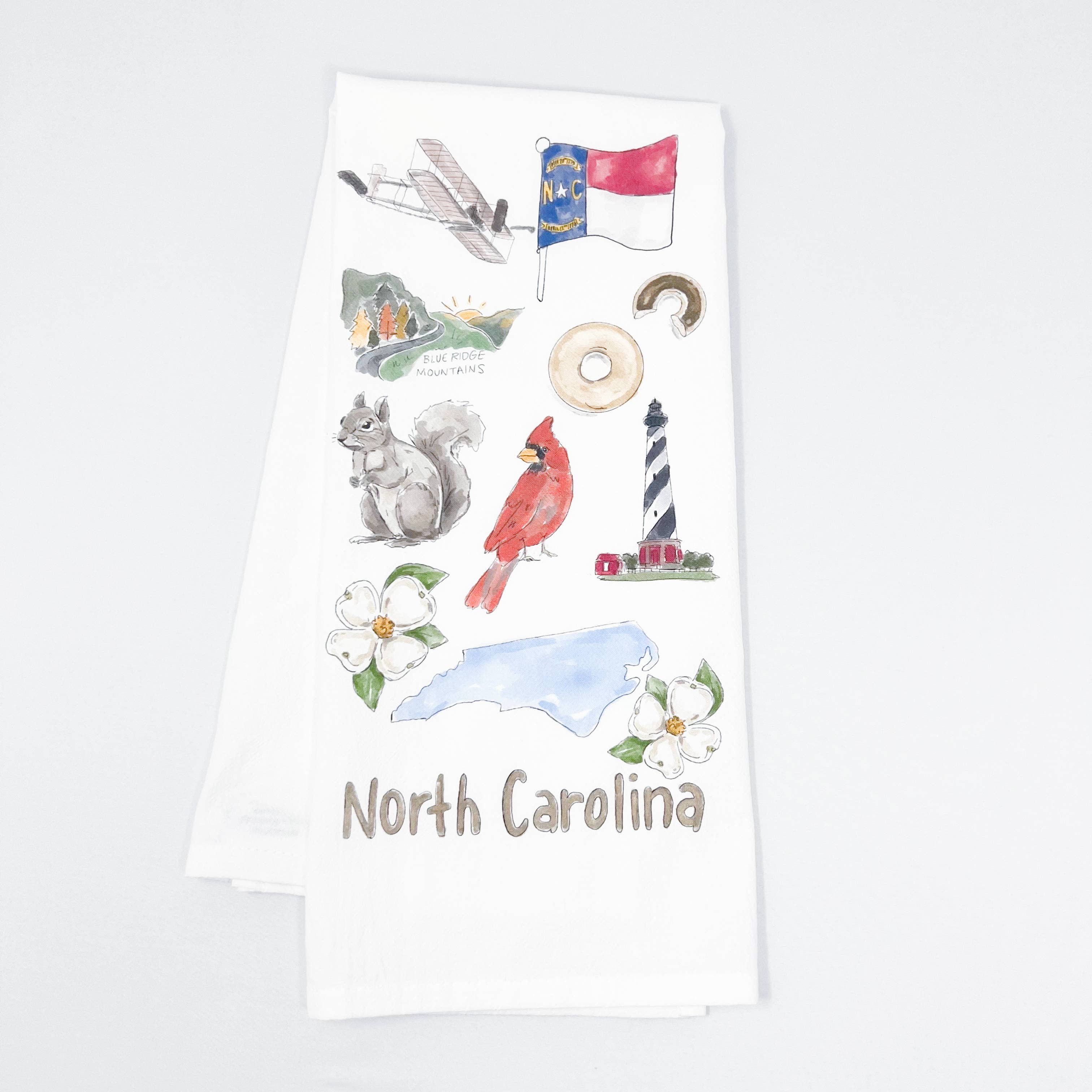 Home Malone - Wholesale Tea towel - North Carolina Icons Tea Towel2
