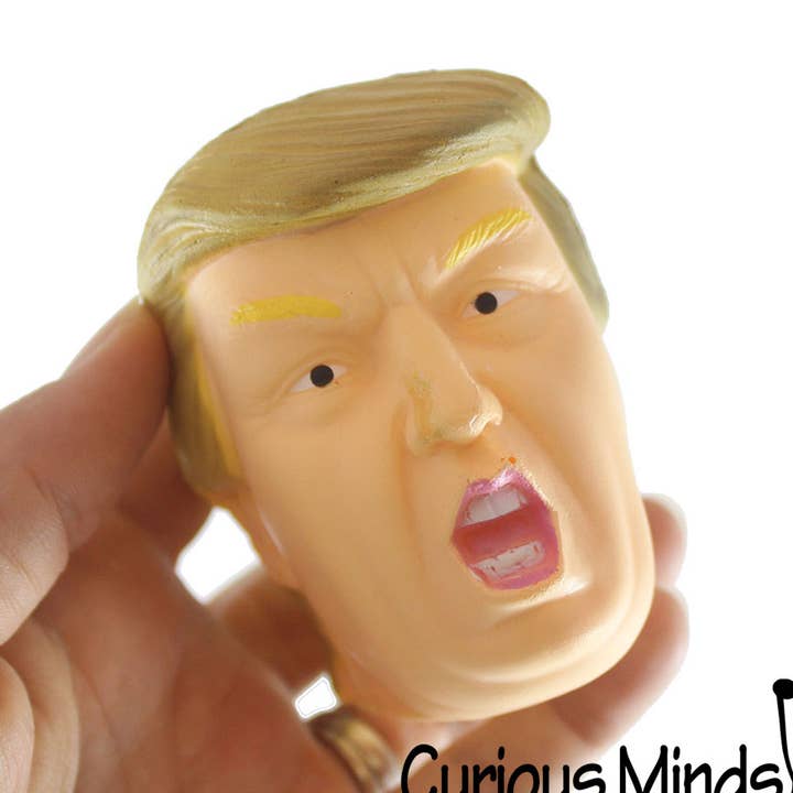 Pelota antiestrés de espuma blanda con diseño de Donald Trump - Artículo de novedad para venta al por mayor de Curious Minds Toys