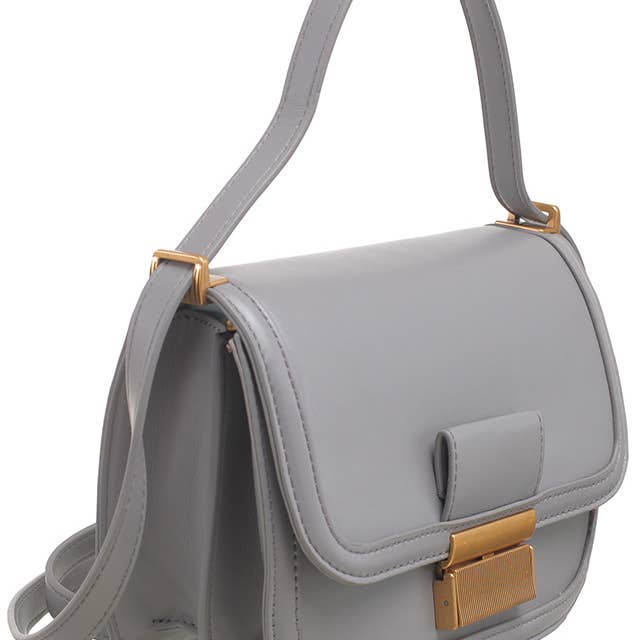 Bessie London – wholesale Crossbody bag – Women's – GOLD CLASP FLAP CORSSBODY BAG2