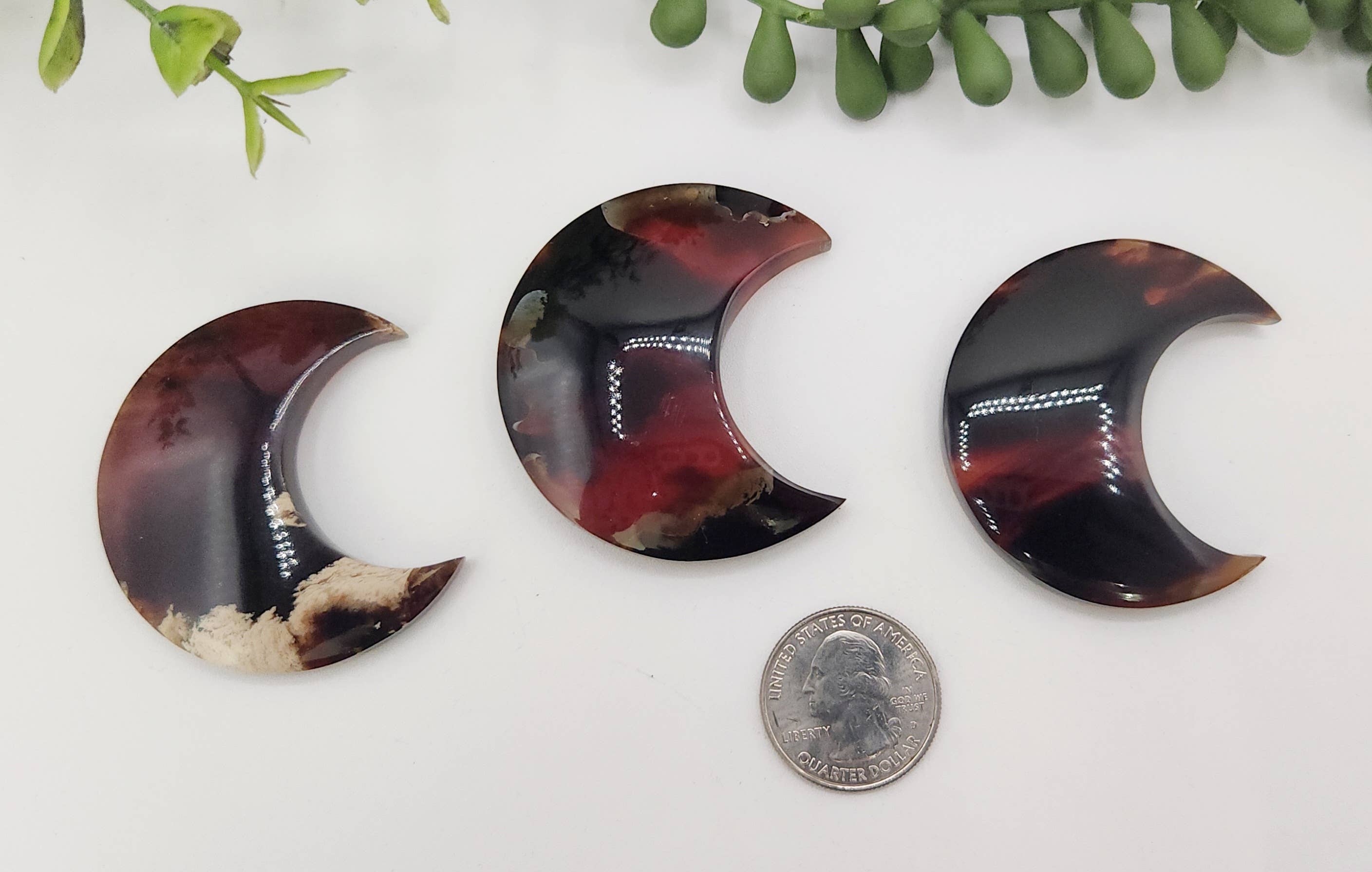 Meraki Gemstones - Wholesale Spiritual Stone/Crystal - Amber Moon Shape (Approximately 50mm) 100% Natural Amber5
