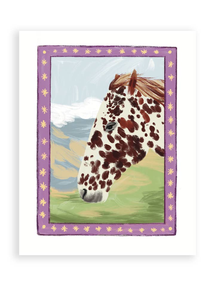 Hest og Stjerner Kunsttryk for engroshandel hos Allison Poplett