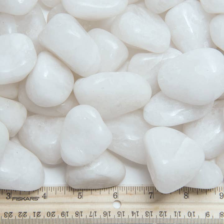 Fantasia Mining - Wholesale Spiritual Stone/Crystal - Tumbled Milky Quartz - XL - A Grade - Brazil (1 lb)