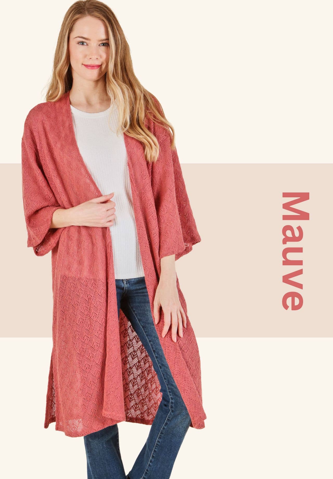 P.S Kate - Wholesale Cardigan - Women's - knitted duster cardigan3