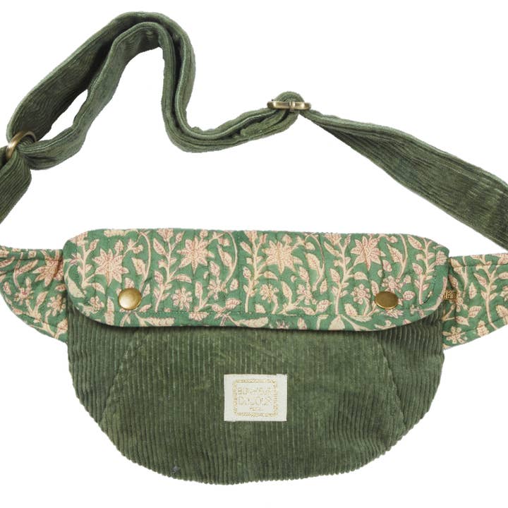 Bonheur du Jour - Wholesale Crossbody Bag - Women's - Ysee Vert Velvet Floral Crossbody Bag