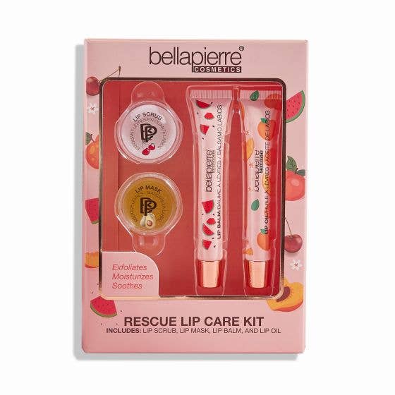 Best Beauty Group - Wholesale Lip Treatment/Mask - BELLAPIERRE Rescue Lip Care 4 Piece Kit Lip Balm Mask Oil 1