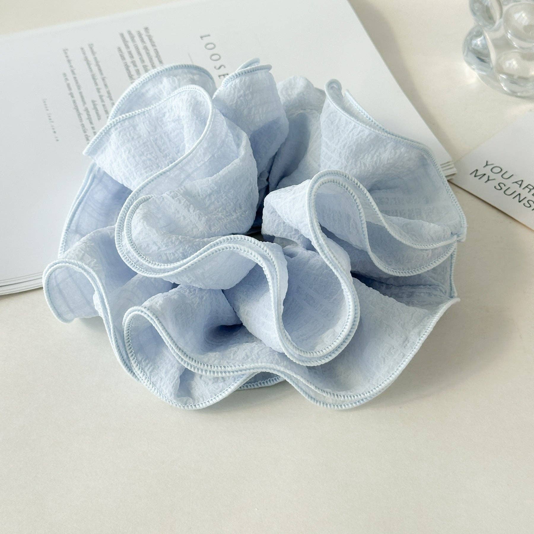 WEST AUSSIE SUPPLIES - Wholesale Scrunchie - Women's - GIFTY - Solid Color Ruffled Scrunchie (4-Layer Design)4
