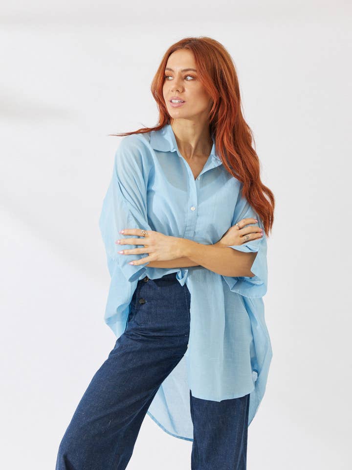 Noosa Shirt - Light Blue for wholesale by Nakoa The Label