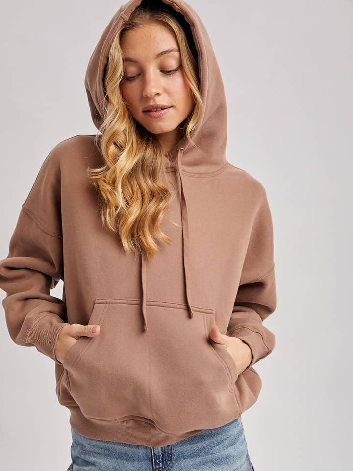 HOODIE EN MAILLE POLAIRE INTÉRIEURE SURDIMENSIONNÉE pour la vente par Bluivy