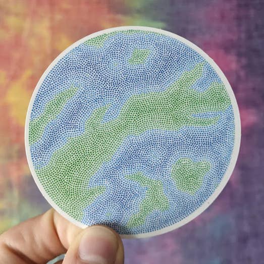 Planet Earth Sticker for wholesale by Matthew Goetzka ~ The Patient Artist