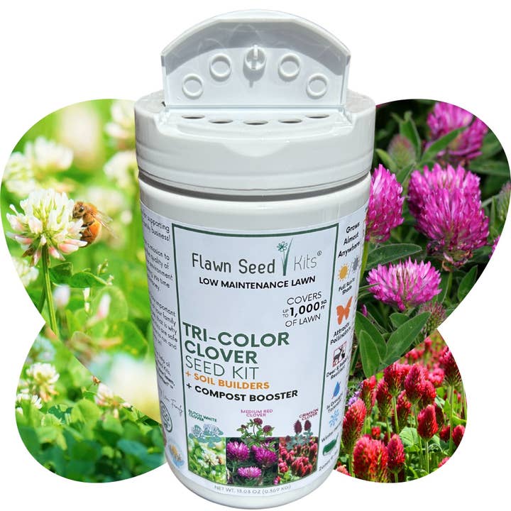 Flawn Seed Kits - Wholesale Plant Seeds - Tri-Color Clover Seed Easy Spread Shaker10