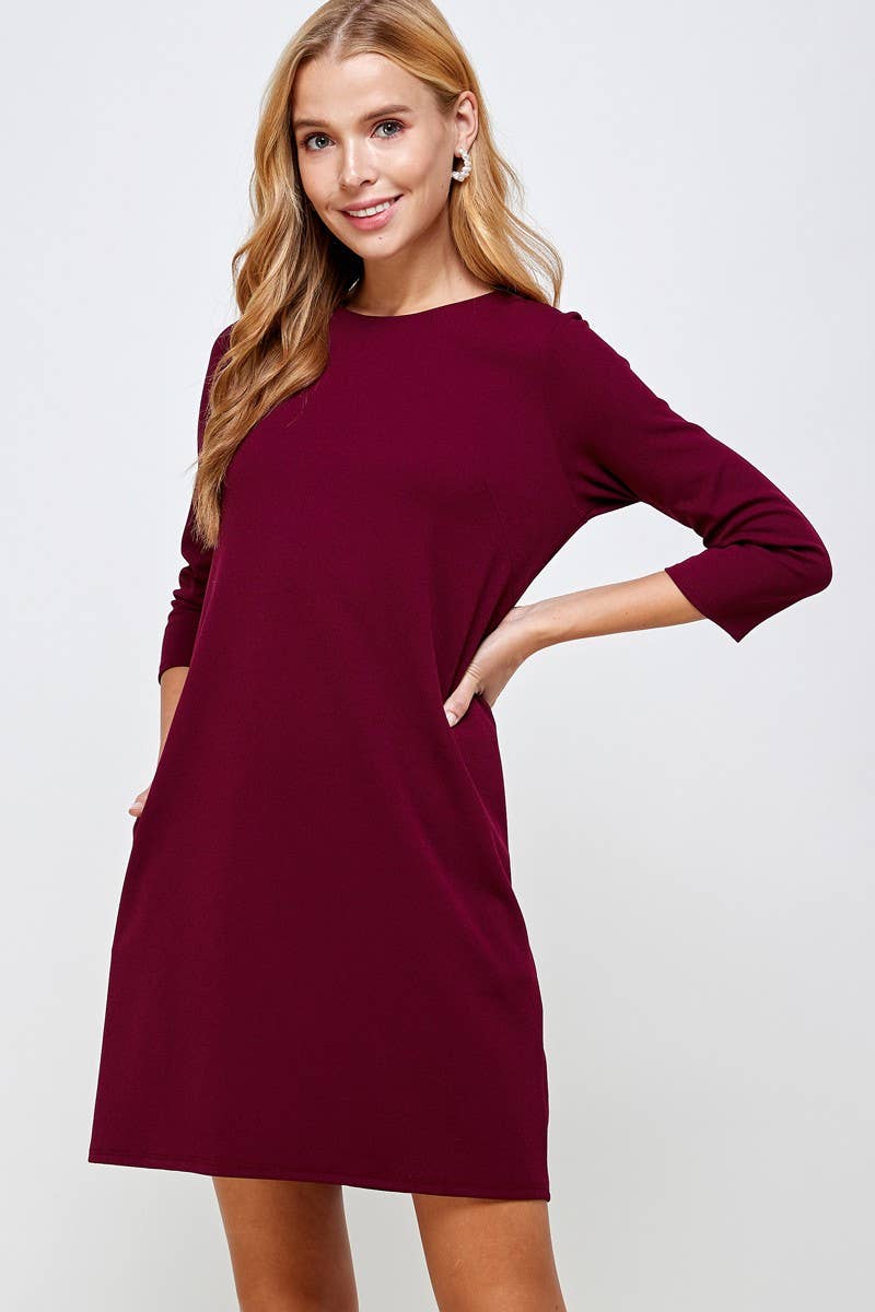 Vanilla Monkey - Wholesale Dress - Women's - Solid Shift Dress3