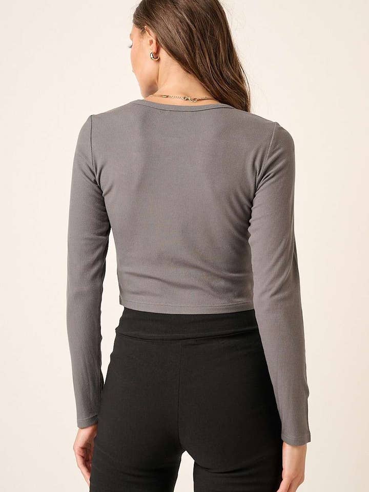 mittoshop - Wholesale Knit Top - Women's - BASIC CROP LONG SLEEVE KNIT TOP19