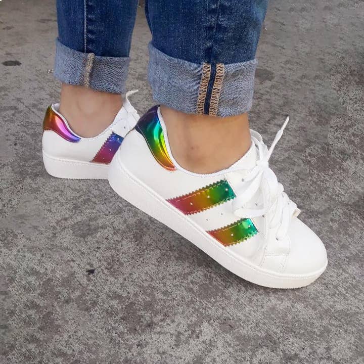 ARC-EN-CIEL BASKETS BASSES IRIS RAINBOW en vente sur Faire4