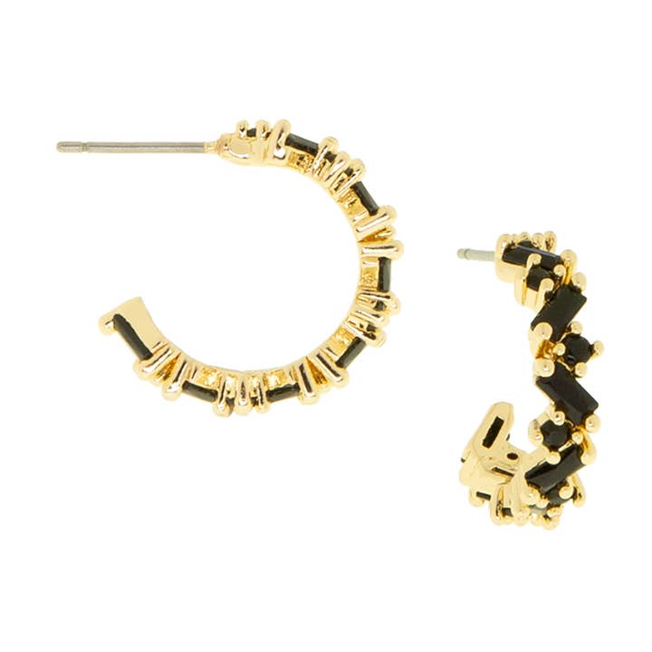 baguette cz hoop for wholesale by Marlyn Schiff