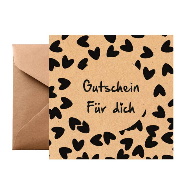 Presentkort Kraft – "Kupong För dig" – Hjärtan – 25 Stycken för wholesale av Mini Art Products