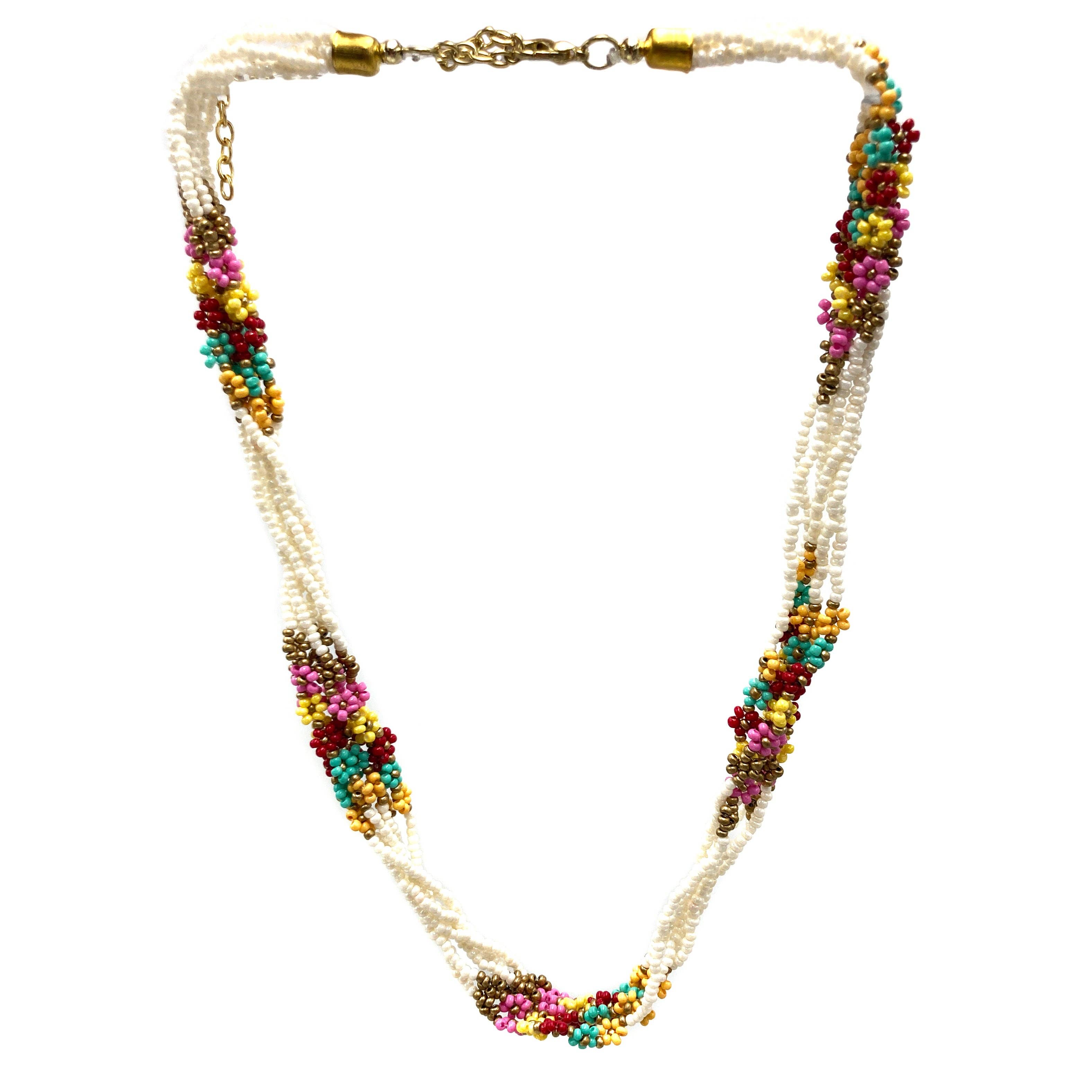 Lunar Deer - Wholesale Beaded/Pearl Necklace - Multicolor Multi-Strand Seed Bead Necklace2
