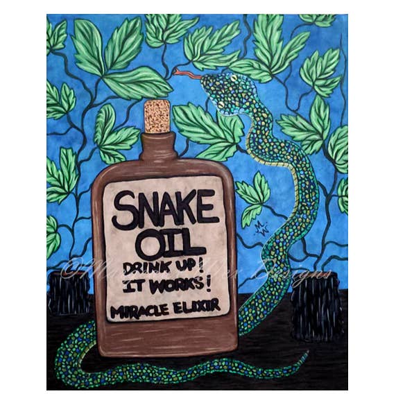 Schilderij met slangenolie voor wholesale door Margeaux Wex Designs