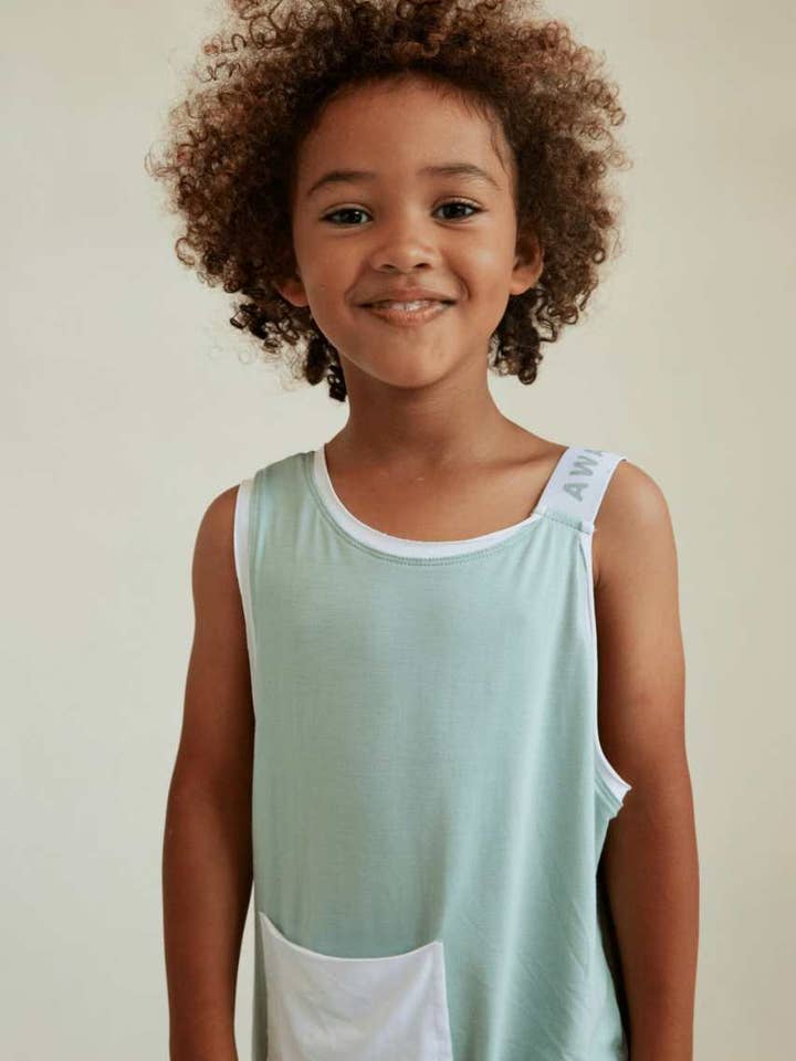 Junior Bamboo Singlet Romper for wholesale by Awakind