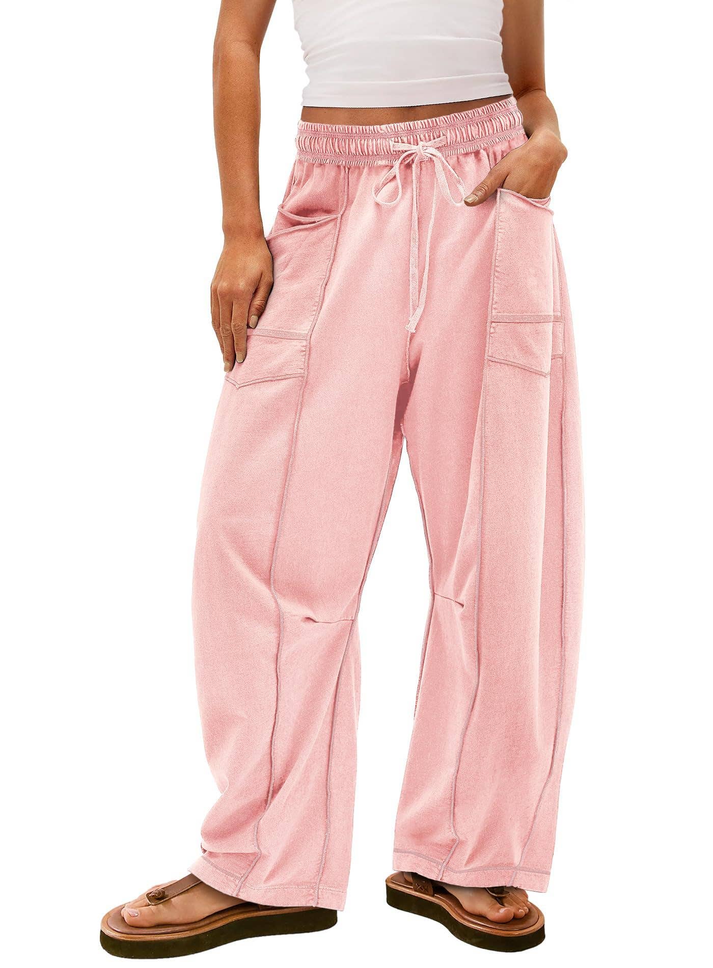 Lily Clothing - Wholesale Pants - Women's - Casual stretched-waist drawstring sweatpants3